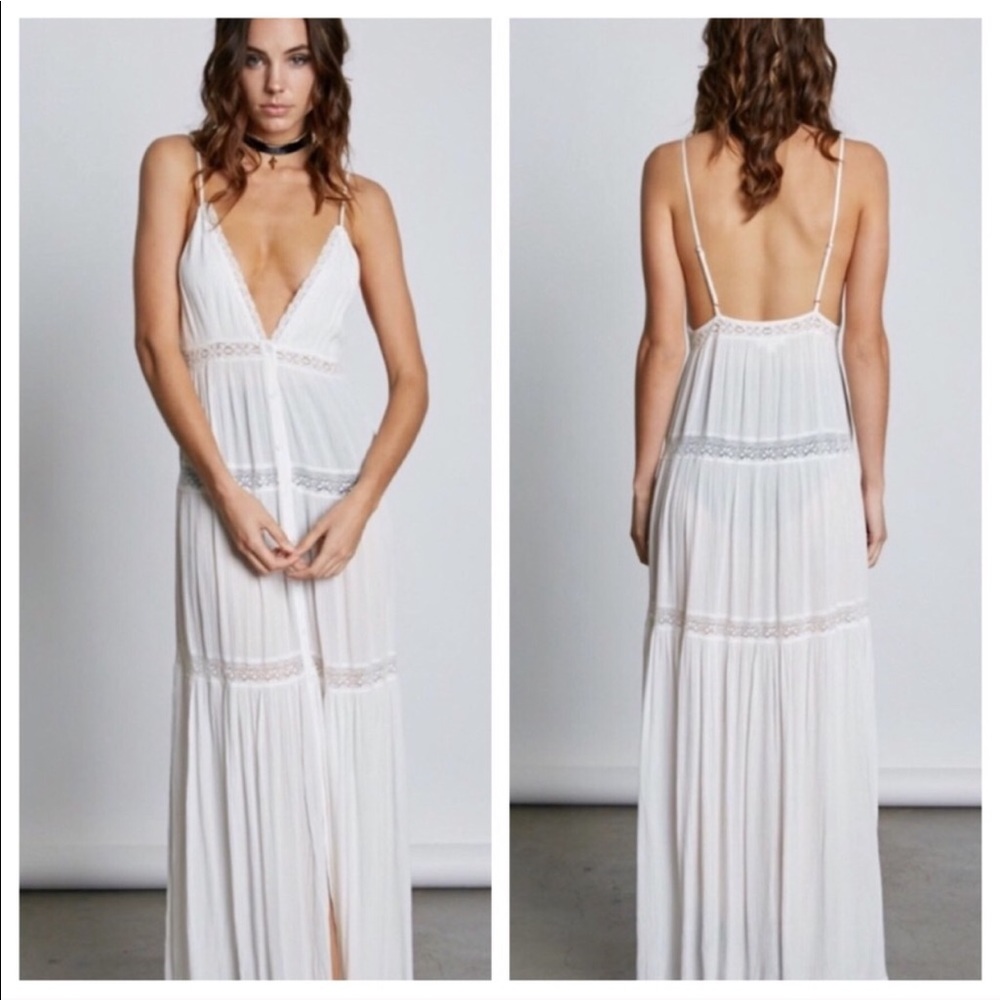 Deep V button down maxi dress - Picture 4 of 6